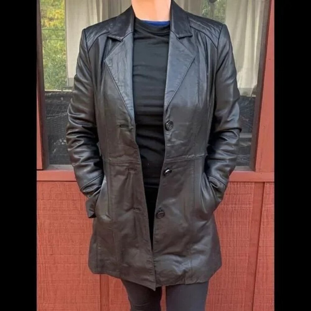 Anne Klein Leather Coat